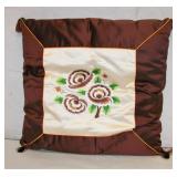 Vintage Korea Silk Pillow  24" X 24" New