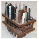 Vintage Knife Holder & Knives