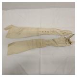 1900s Long White Leather OperaGloves