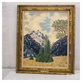 Oil on Canvas The Snow Capped Tetons 32x36