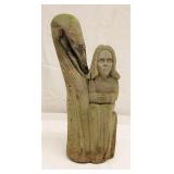 Carved Wood Statue 19" Tall