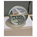 Blown Glass Flying Duck Paperweight