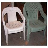 Plastic Patio Chairs set 4