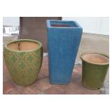 Planter Box Lot set of 3 14.5" T & 10" T 8" T