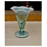 Fenton Blue Opalescent Museum Collection 2003 8"