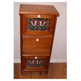 Wood 3 Door Cabinet 33" T 14.5" W