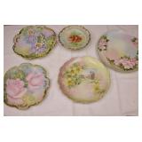 Hand Painted Plates & Footed Dish