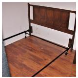 Queen Mid Century Headboard & Metal Frame