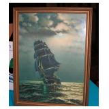 Old Iron side Vintage Print 18" X 13.5"