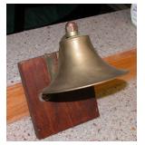 Vintage Brass Ship Bell Wall Mount