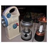 Outdoor Camping Lights & Radio Lot