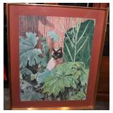 Gene Pelham Siamese Cat Print 31" X 37" Framed