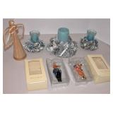 Christmas Candles Holders Blown Glass Ornaments