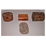 Wood Trinket Boxes Set of 3