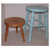 Wood Stools set of 2