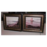 Ocean Photographs set of 2 Framed 12.5" X 14.5"