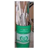Quaker State Metal Can w Plumbing Parts