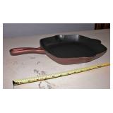 New Cast Iron 12" Grill Pan double Spout