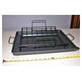 New 18" Long Roasting Pan