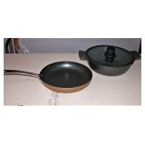 New 10" Fry Pan &  Spaghetti Pan w Strainer
