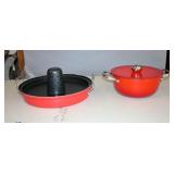 New Enamelware Iron 9" Pan & Chicken Cooker