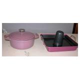 New Enamelware Iron 8" Pan & Chicken Cooker
