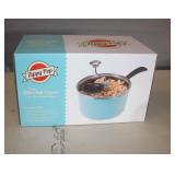 New Stove Top  Popcorn & Snack Maker 4 Qt. Blue