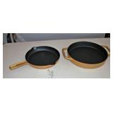 New Stove Top Cast Fry Pan 11" & Cast Grill 12"
