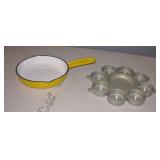 New Enamelware 8" Fry Pan & Slider Mold