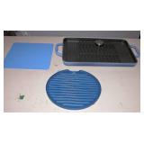 New Enamelware 19" Stove Top Grill Press