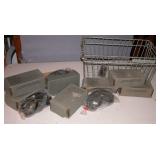 Military Googles in Vintage Metal Basket