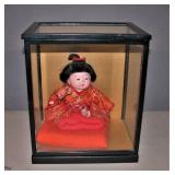 Asian Porcelain Hand Puppet in Case