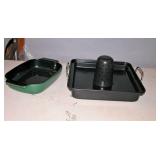 New Chicken Roaster & Glass Casserole  Dish