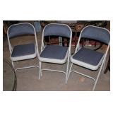 New Padded Metal Folding Chairs set 3