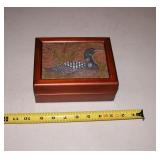 New Wood Carved Duck Box