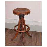 Architect Architectural Indust. Oak Drafting Stool