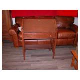 Antique Oak Drop Front Desk 30" W 16" D 38" T