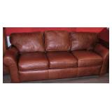 Top Grain Leather Flexsteel Sleeper Sofa