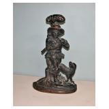 Vintage Heavy Copper Door Stopper 15" Tall