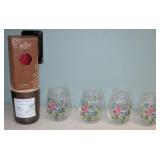 Portmeirion Glasses & 2 New Scented Candles