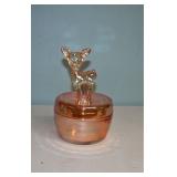 Vintage Marigold Iridescent Jeannette Trinket Box