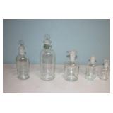 Vintage Apothecary Lab Bottles set 5
