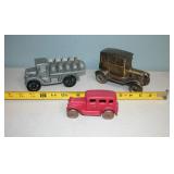 Metal Truck & Car Bank Red Car Metal Toy