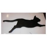 Wood Black Cat Wall Plaque 28" Long 10" Wide