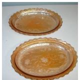 Jeanette Iridescent Marigold Platters set 2