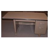 Mid Century Metal Office Desk 60" W 30" D 29" T