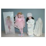 Porcelain Dolls Set of 2 16" Tall