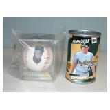 Ken Griffey Jr. Baseball & Ben Grieve Card Can