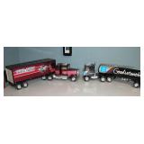 Metal Tractor Trailer & Tanker Truck set 2