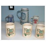 Vintage German Beer Steins set of 6
